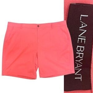 Lane Bryant Chino Collection Short Womens Plus Size 28 Coral